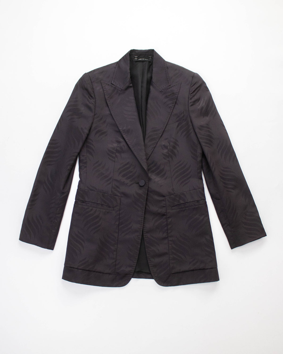 Vintage F/W 2002 Gucci by Tom Ford Purple Silk Jacquard Blazer / IT 40 (XS-S)