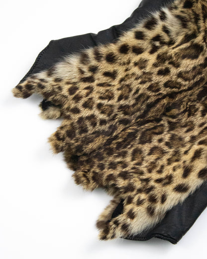 Vintage F/W 2002 Voyage Leather Fur Leopard Print Corset Style Top / IT 38 (XXS)