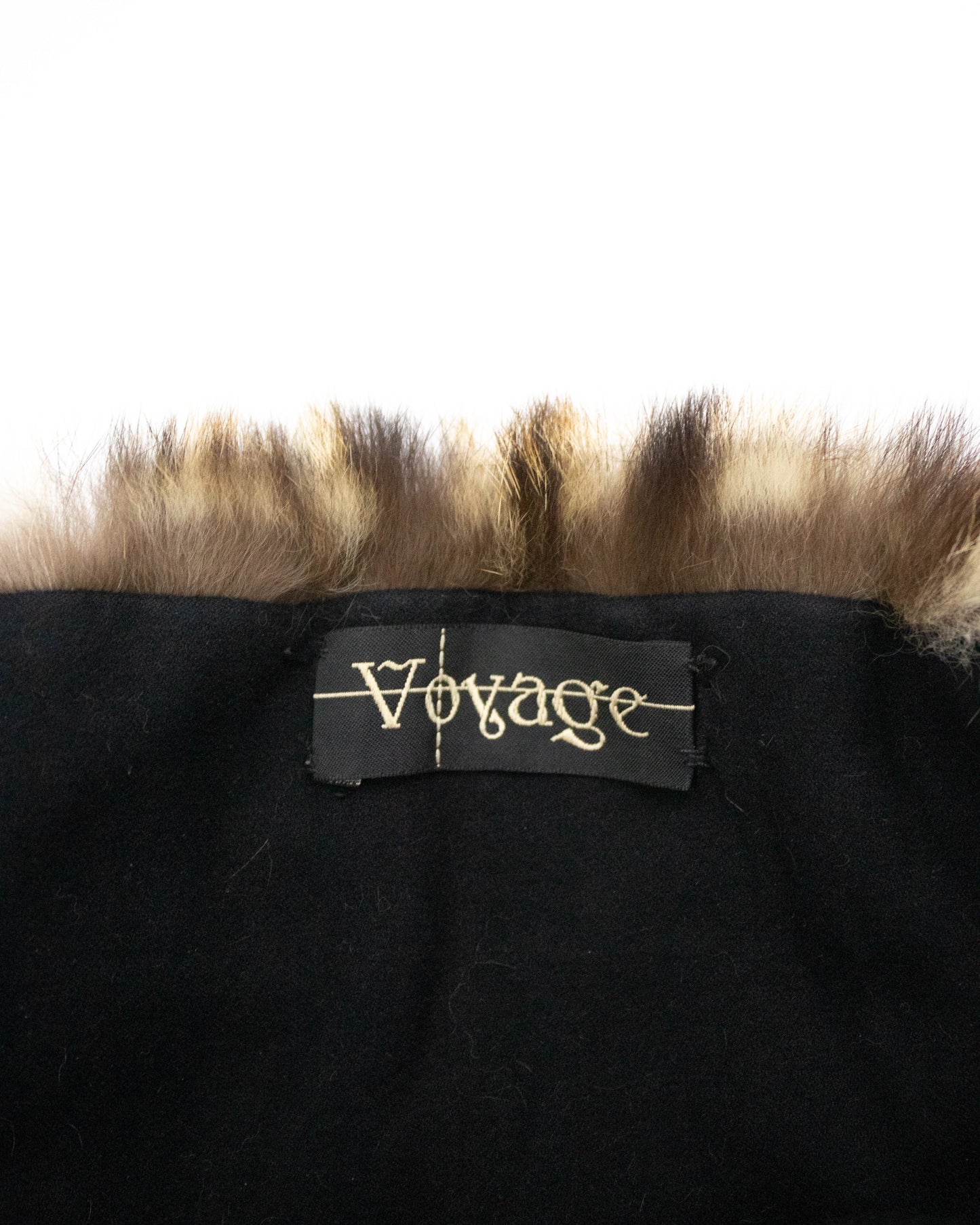 Vintage F/W 2002 Voyage Leather Fur Leopard Print Corset Style Top / IT 38 (XXS)