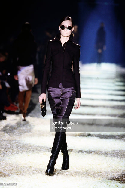 Vintage F/W 2003 Gucci by Tom Ford Black Runway Over-the-Knee Boots / 39 (US 9)