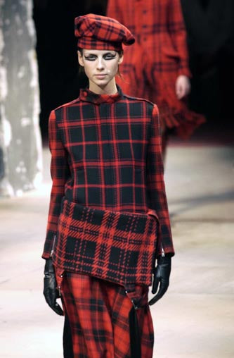 Vintage F/W 2003 Yohji Yamamoto Wool Plaid Runway Bomber Jacket / 1 (XS)