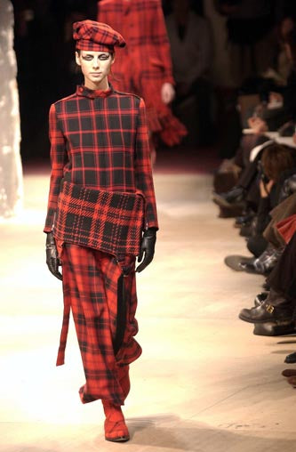 Vintage F/W 2003 Yohji Yamamoto Wool Plaid Runway Bomber Jacket / 1 (XS)