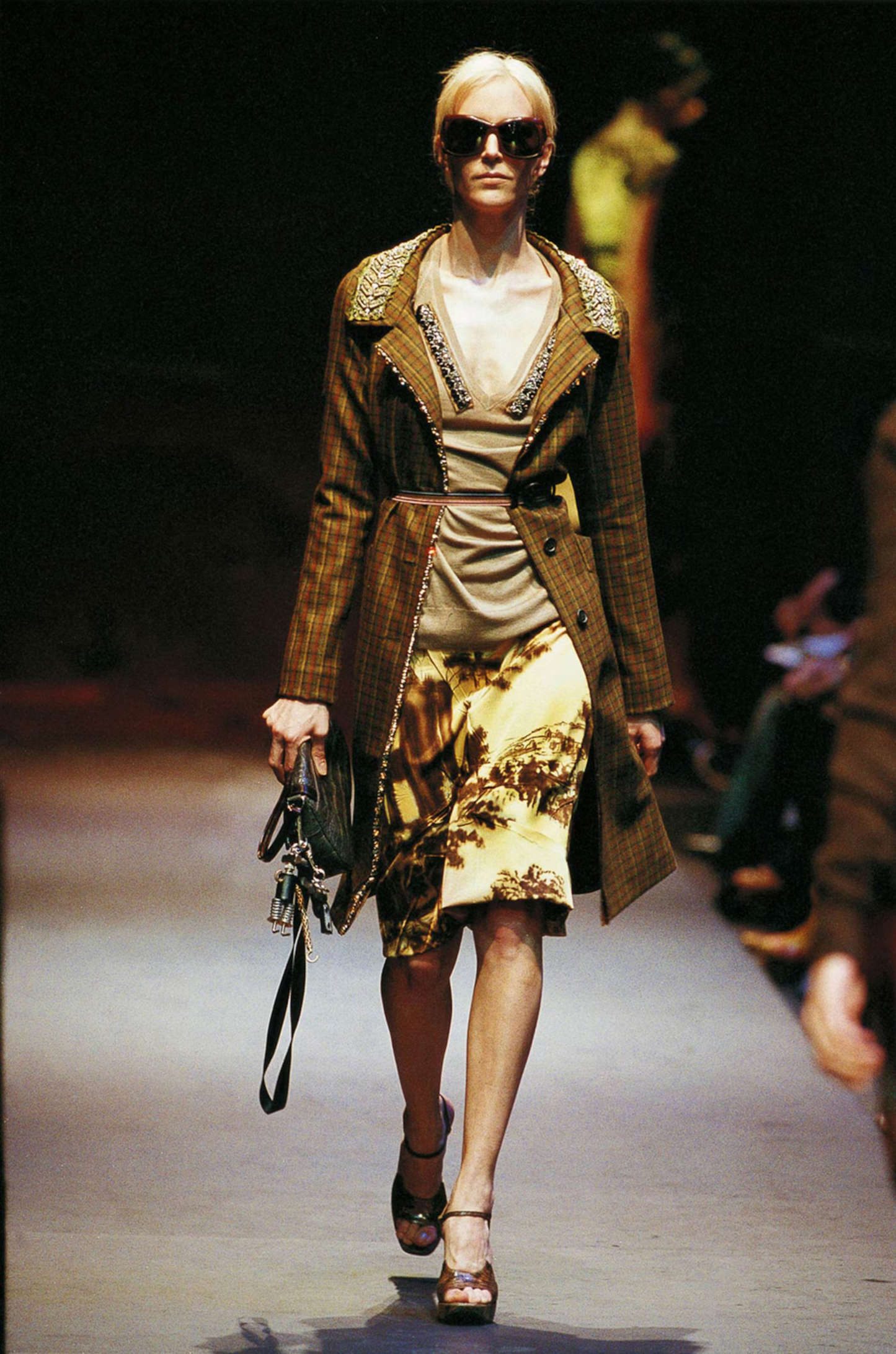 Vintage F/W 2004 Prada Landscape Print Wool Silk Skirt / IT 42 (S)