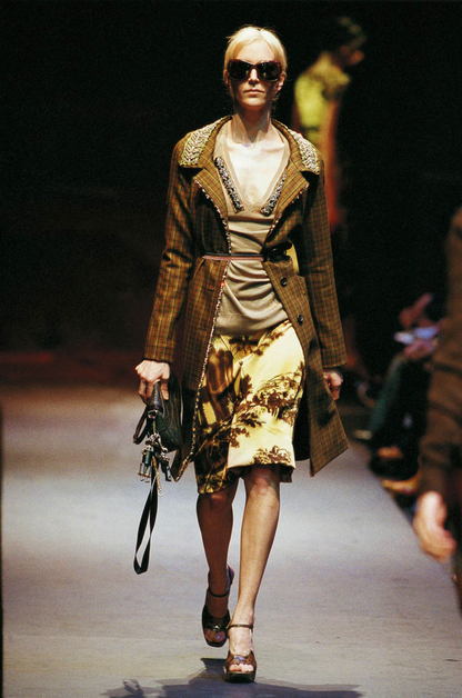 Vintage F/W 2004 Prada Landscape Print Wool Silk Skirt / IT 42 (S)