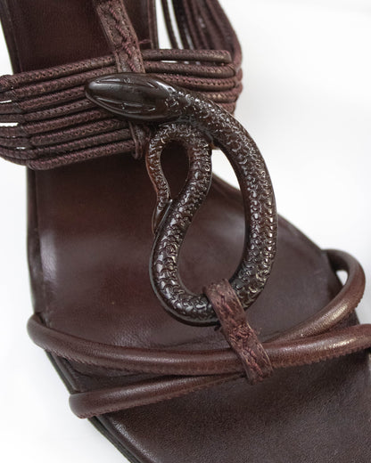 Vintage F/W 2007 Christian Dior by John Galliano Samourai Snake Detail Heels / 36 (US 6)