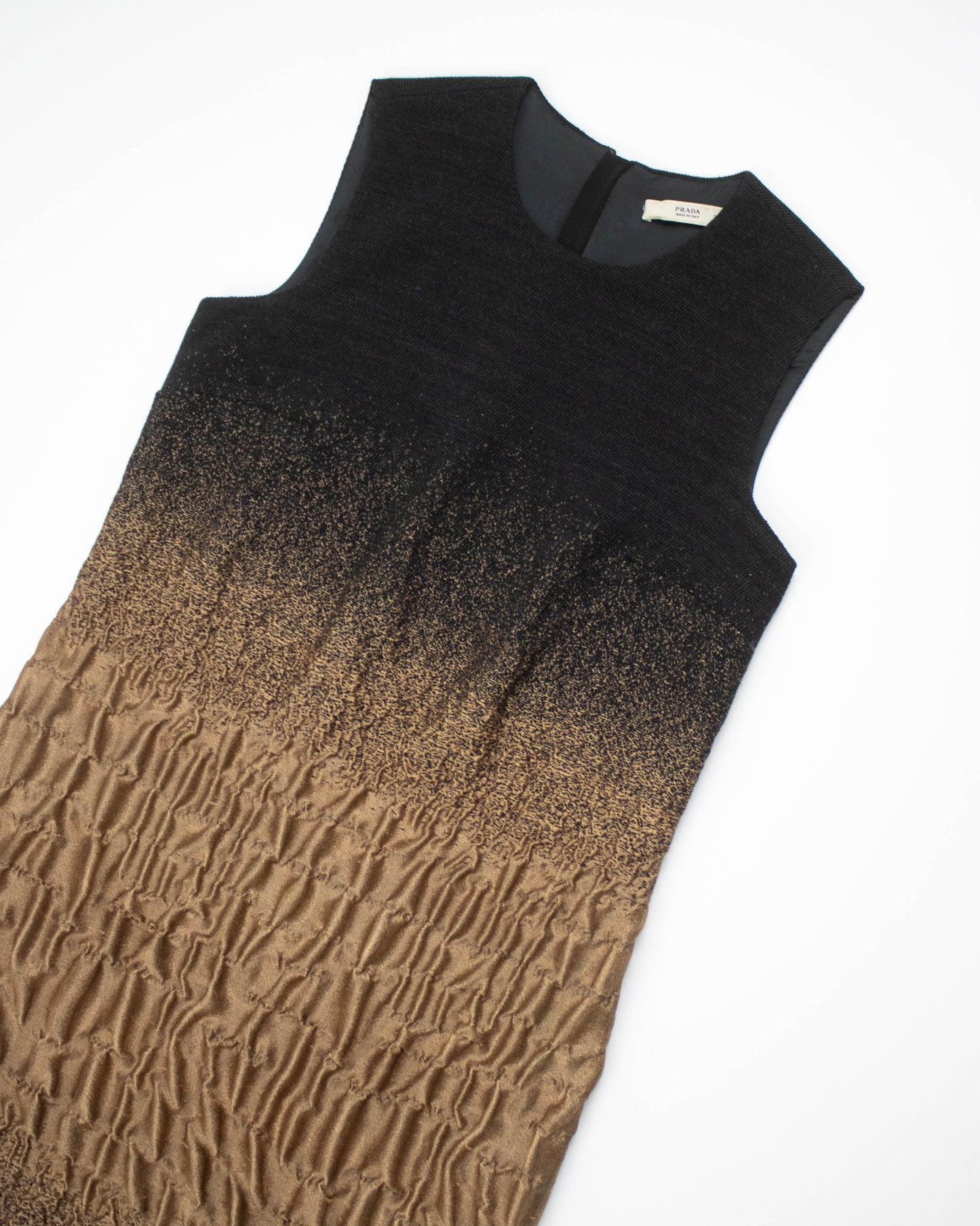 Vintage F/W 2007 Prada Ombré Crinkled Runway Dress / XS-S