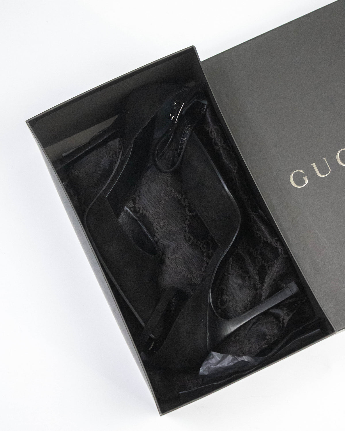 Vintage Gucci by Tom Ford Black Classic Stiletto Mary Jane Pumps / 37 (US 7)