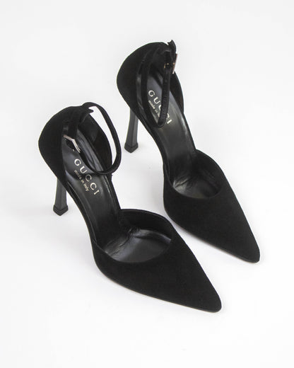Vintage Gucci by Tom Ford Black Classic Stiletto Mary Jane Pumps / 37 (US 7)