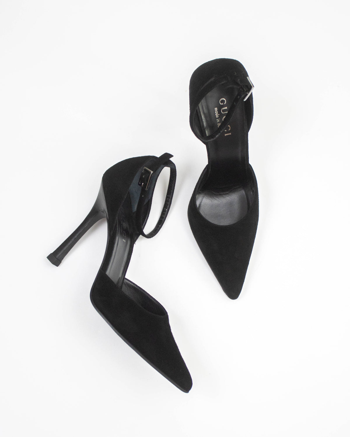 Vintage Gucci by Tom Ford Black Classic Stiletto Mary Jane Pumps / 37 (US 7)