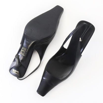 Vintage Gucci by Tom Ford Black Leather Classic Pumps G Letter Logo / 36 (US 6)