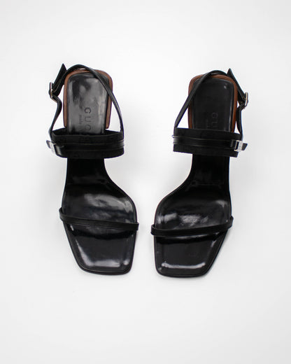 Vintage Gucci by Tom Ford Black Monogram Square Toe Heels / 36 (US 6)
