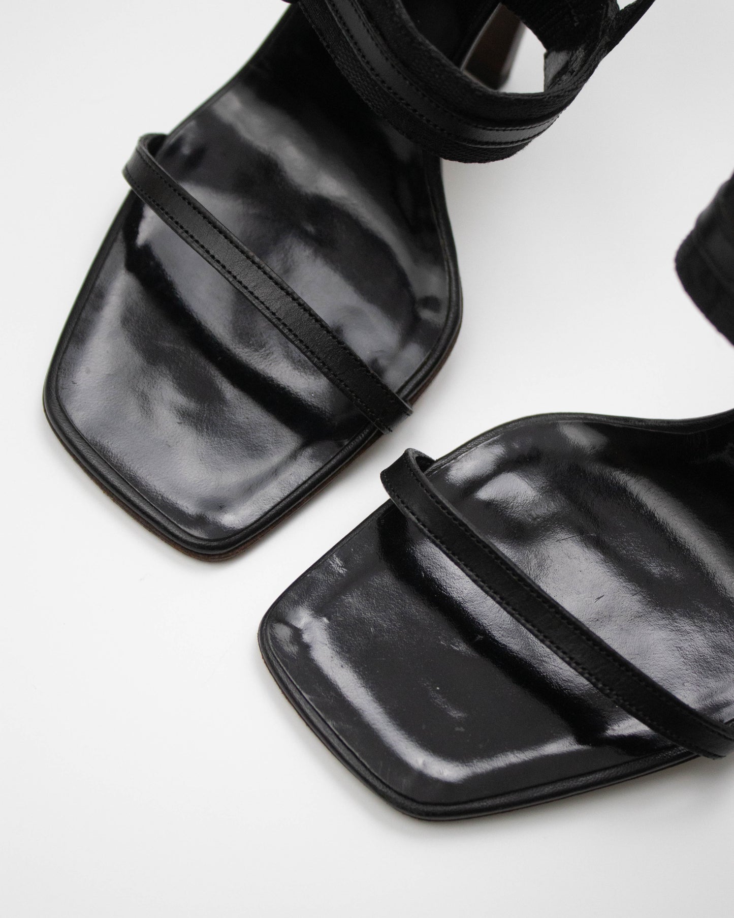 Vintage Gucci by Tom Ford Black Monogram Square Toe Heels / 36 (US 6)