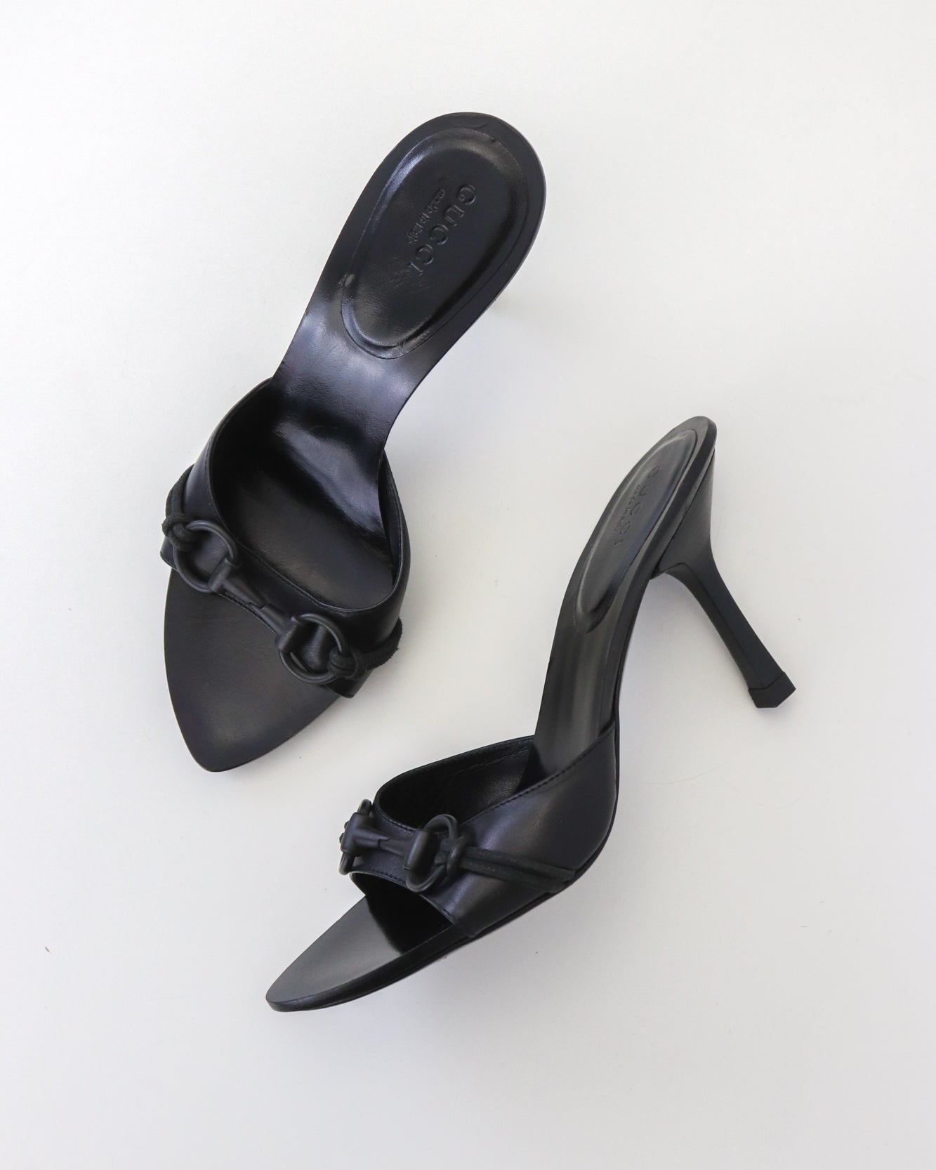 Vintage Gucci by Tom Ford Black Mule Heels Horsebit Detail / 36 (US 6)