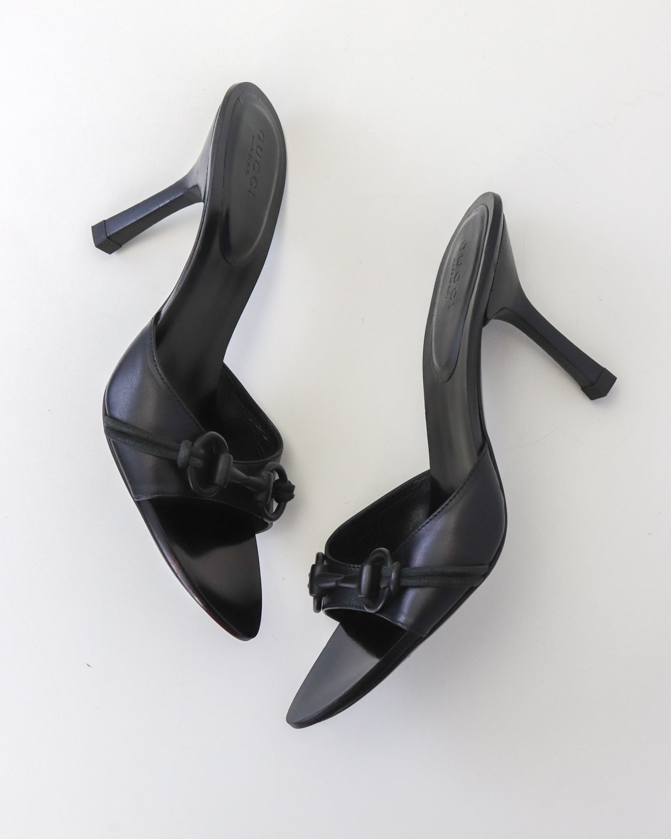 Vintage Gucci by Tom Ford Black Mule Heels Horsebit Detail / 36 (US 6)