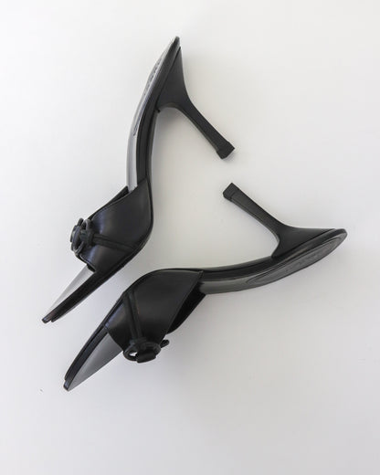 Vintage Gucci by Tom Ford Black Mule Heels Horsebit Detail / 36 (US 6)