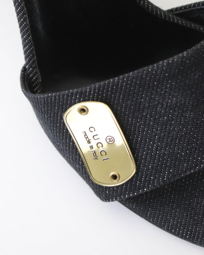 Vintage Gucci by Tom Ford Denim Mule Heels Logo Plates Detail / 36 (US 6)