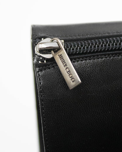 Vintage Jimmy Choo Black Leather Pointed Toe Boots / 38.5 (US 8.5)