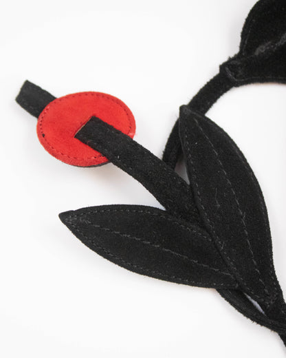 Vintage Manolo Blahnik Ossie/Ivy Floral Applique Ankle Wrap Heels / 38.5 (US 8.5)