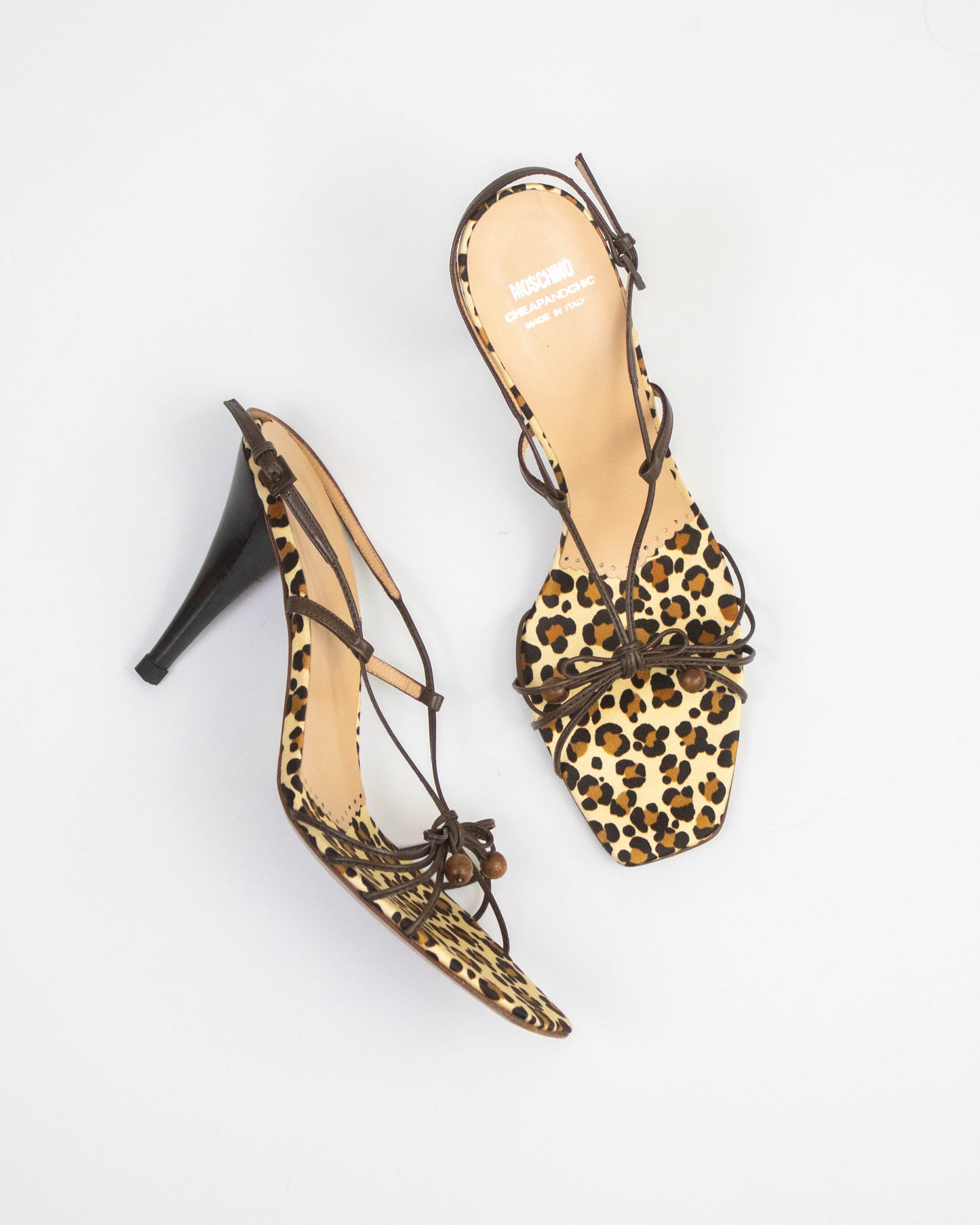 Vintage Moschino Animal Print Slingback Heels / 40.5 (US 10.5)