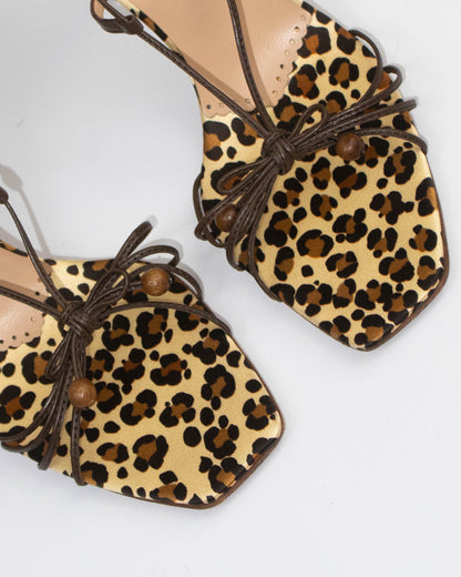 Vintage Moschino Animal Print Slingback Heels / 40.5 (US 10.5)
