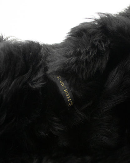 Vintage Plein Sud Black Leather Shearling Jacket / IT 40 (XS)