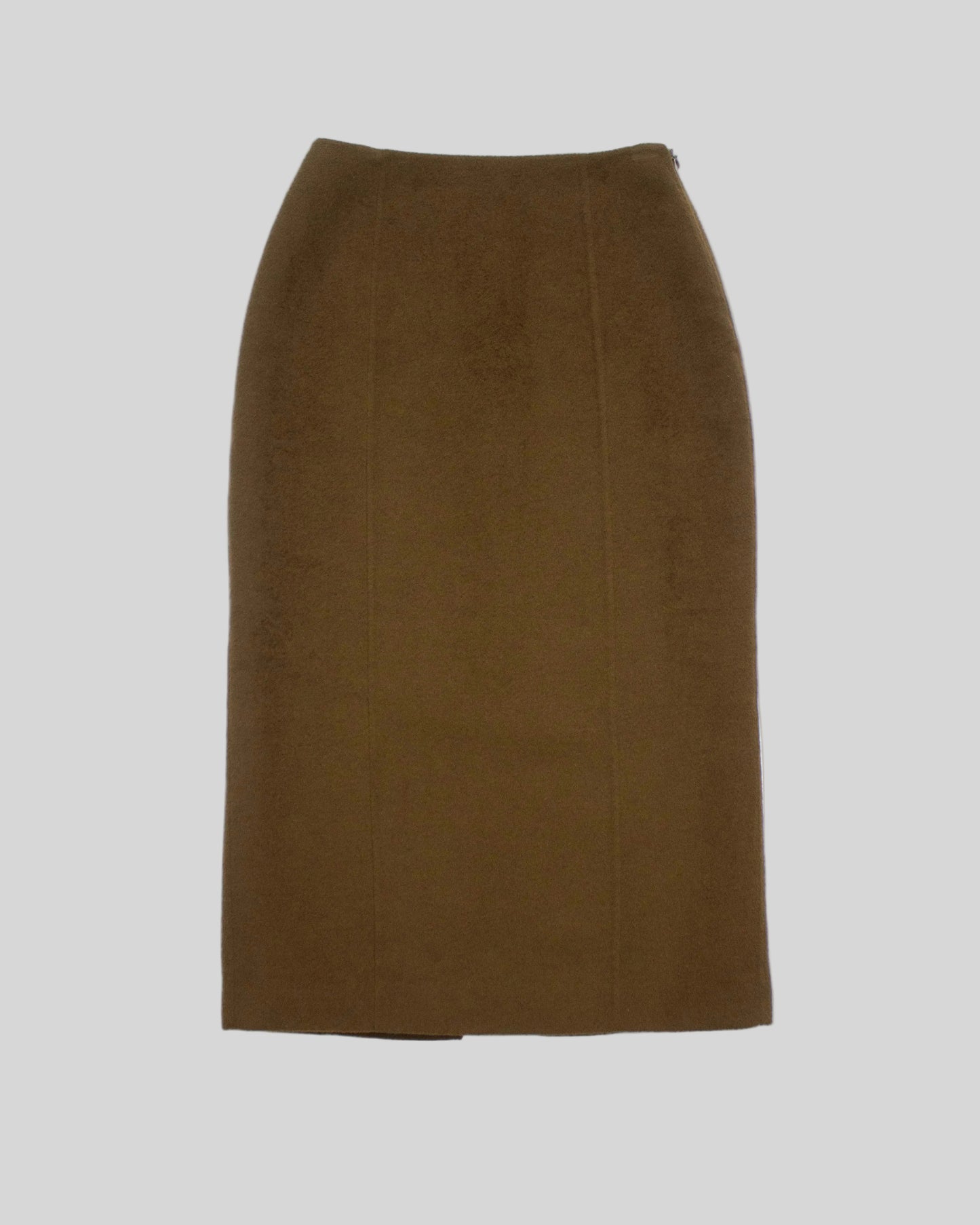 Vintage Prada 1990s Wool Cashmere Midi Pencil Skirt / IT 42 (S)