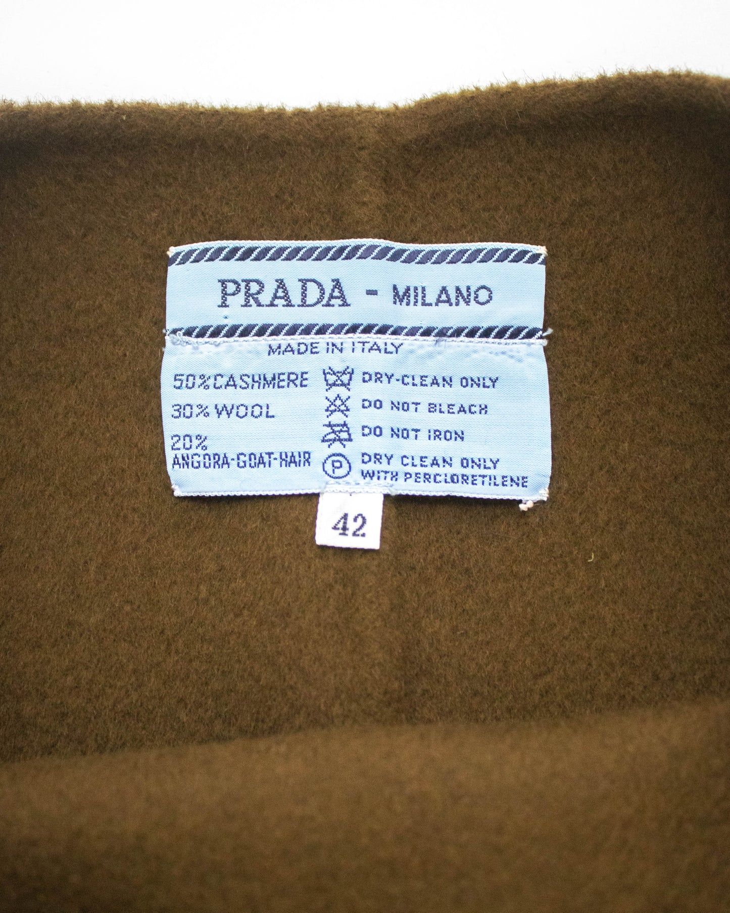 Vintage Prada 1990s Wool Cashmere Midi Pencil Skirt / IT 42 (S)
