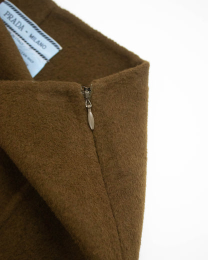 Vintage Prada 1990s Wool Cashmere Midi Pencil Skirt / IT 42 (S)