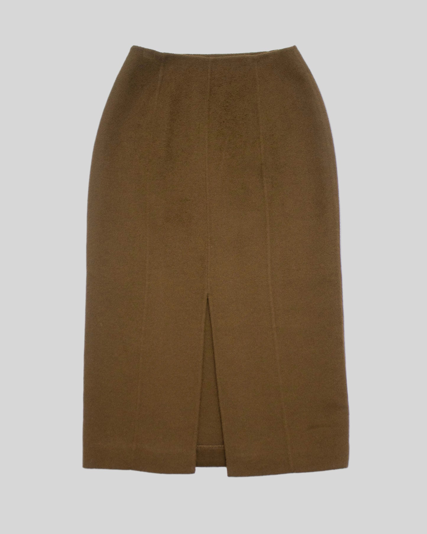 Vintage Prada 1990s Wool Cashmere Midi Pencil Skirt / IT 42 (S)