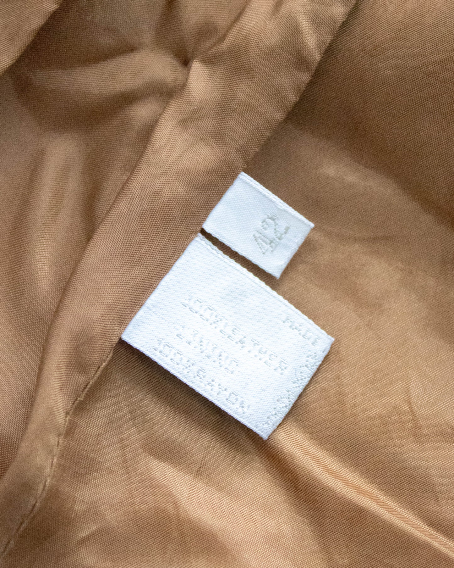 Vintage Prada 1996 Tan Leather Belted Jacket / XS