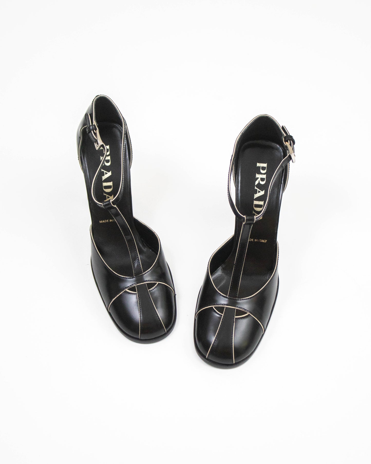 Vintage Prada Black T-strap Mary Jane 'Legally Blonde' Heels / 34.5 (US 4.5)