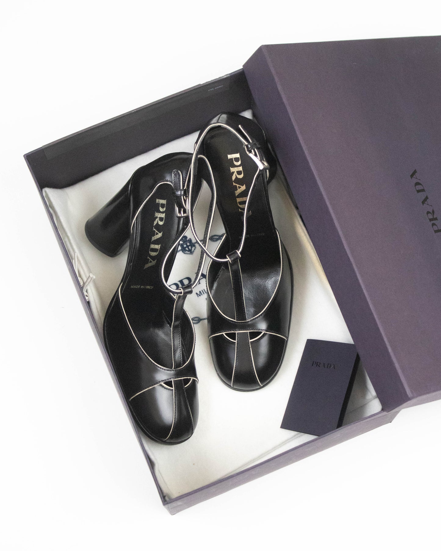 Vintage Prada Black T-strap Mary Jane 'Legally Blonde' Heels / 34.5 (US 4.5)