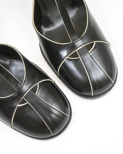 Vintage Prada Black T-strap Mary Jane 'Legally Blonde' Heels / 34.5 (US 4.5)