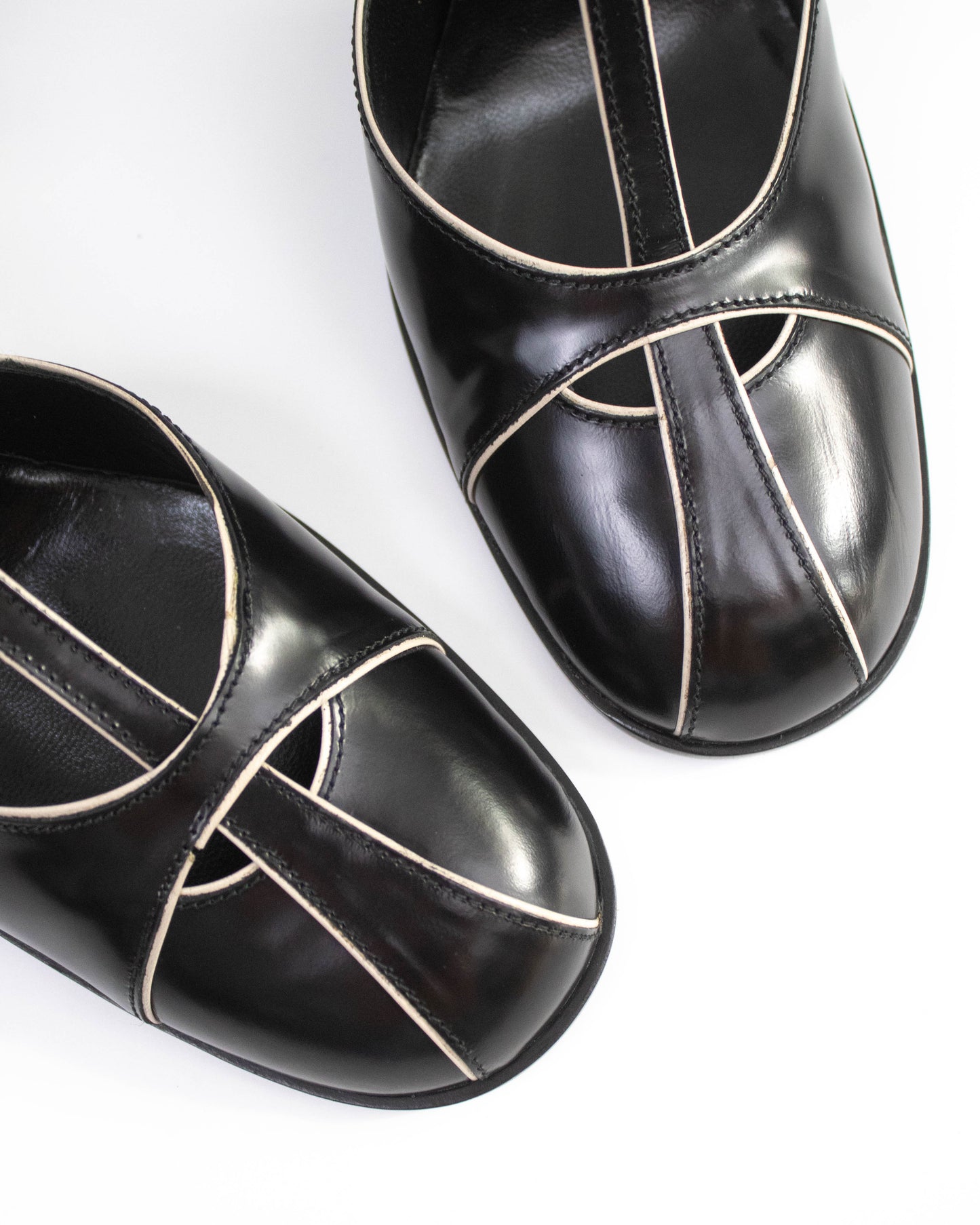 Vintage Prada Black T-strap Mary Jane 'Legally Blonde' Heels / 37.5 (US 7.5)