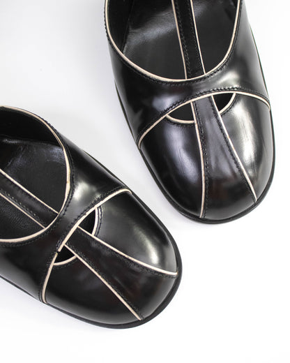 Vintage Prada Black T-strap Mary Jane 'Legally Blonde' Heels / 37.5 (US 7.5)
