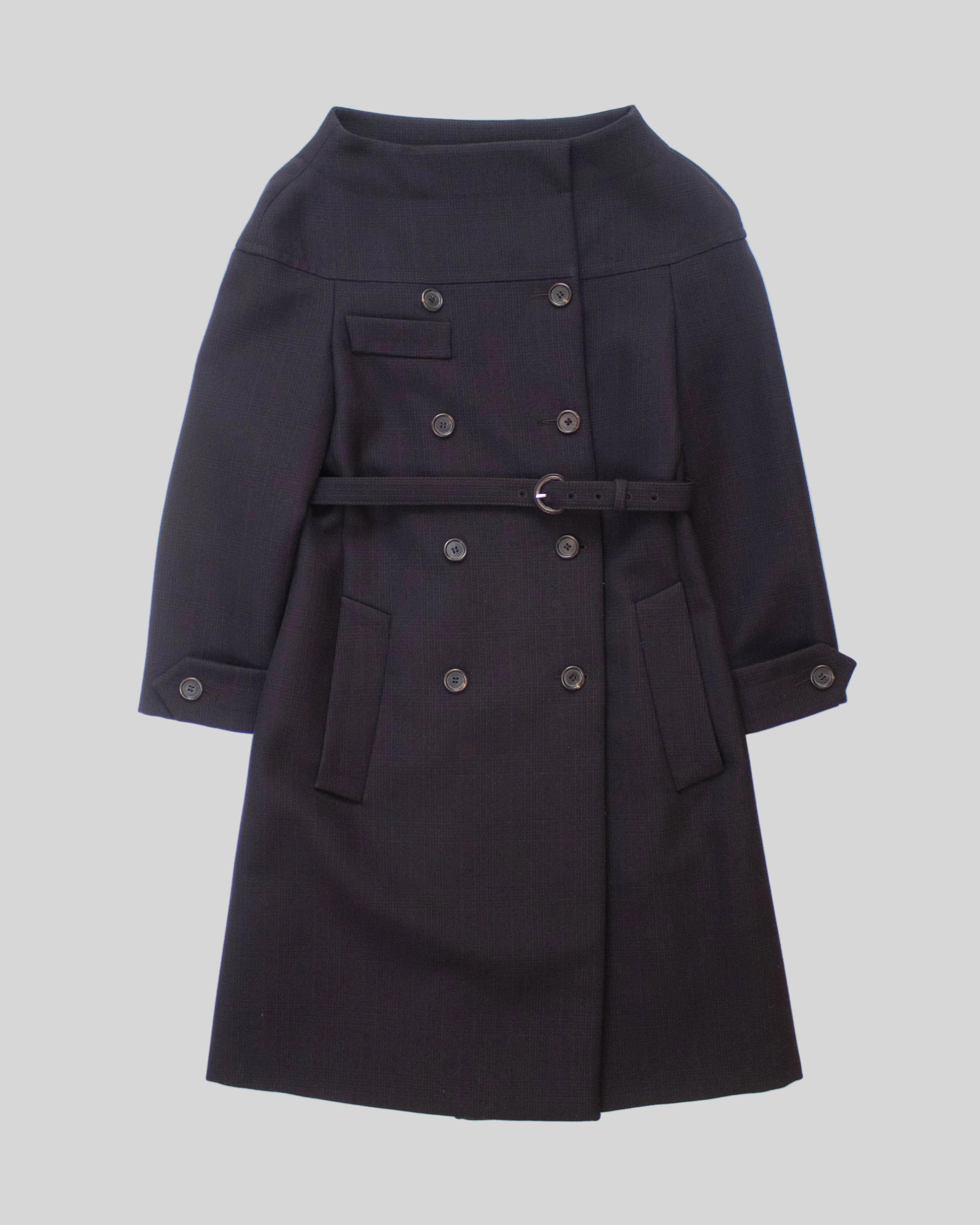 Vintage Prada F/W 2003 Runway Wool Coat As Seen in Sex And The