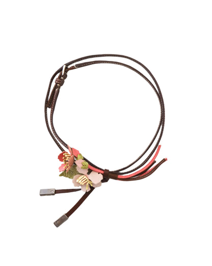 Vintage Prada Floral Applique Necklace Choker