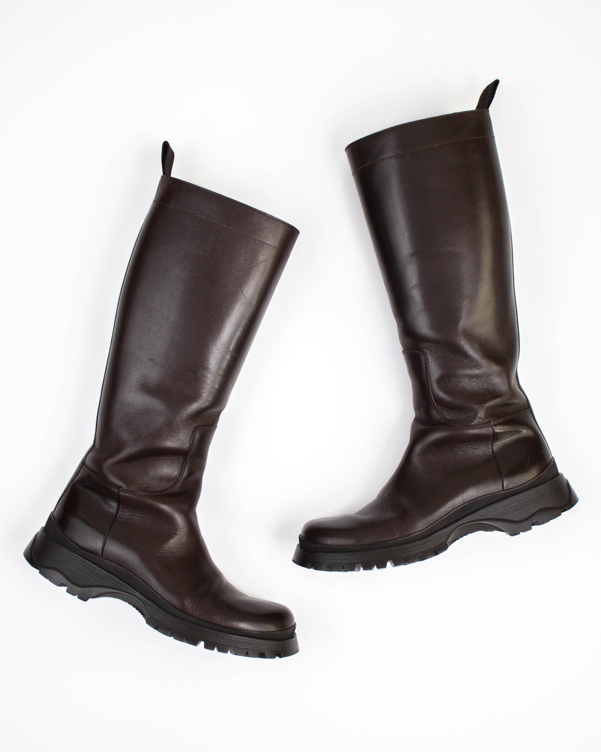  Prada 2004 lug sole boots side view 