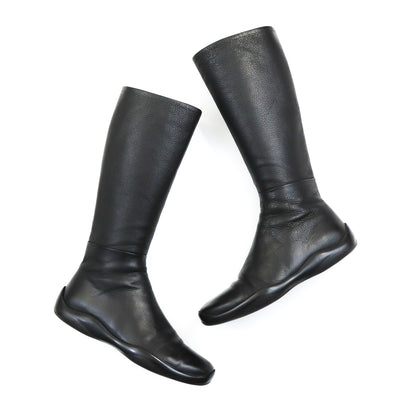 Vintage Prada Linea Rossa Leather Moto Boots / 36.5-37 (US 6.5-7)