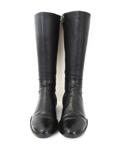 Vintage Prada Linea Rossa Leather Moto Boots / 36.5-37 (US 6.5-7)