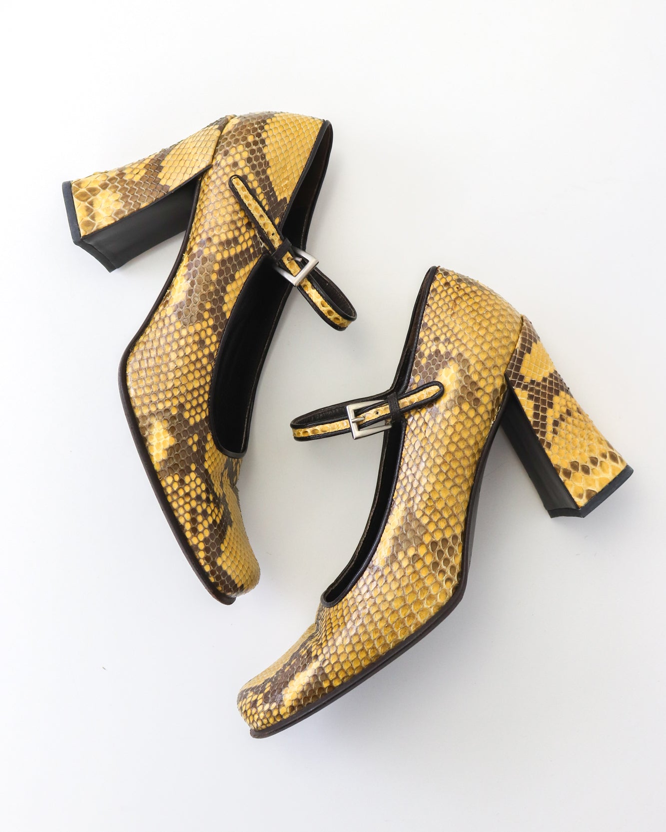 Vintage Prada Python Mary Jane Heels / 36 (US 6)