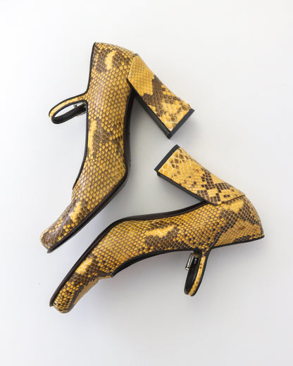 Vintage Prada Python Mary Jane Heels / 36 (US 6)