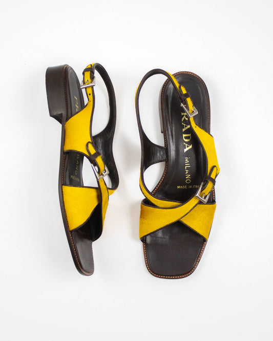 Prada sandals from SS 1996 collection top view