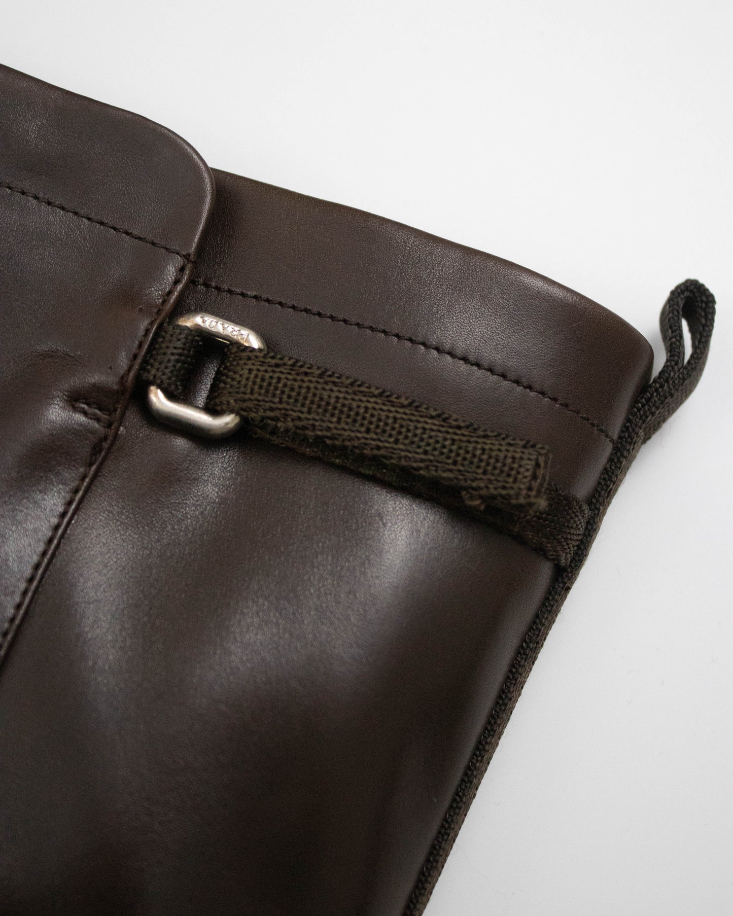 Vintage Prada S/S 1999 Brown Leather Split Sole Boots / 37.5 (US 7.5)