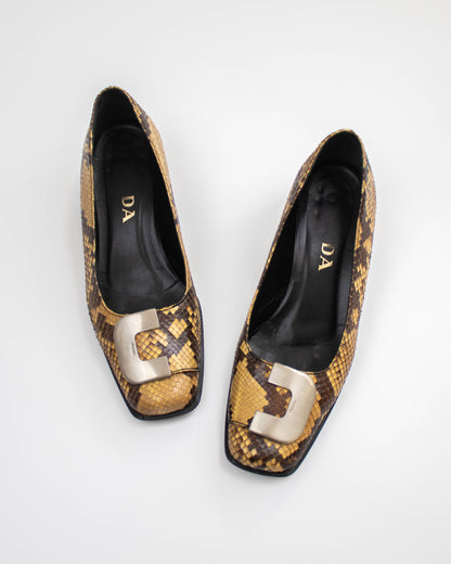 Vintage Prada Snakeskin Python Loafer Heels / 36 (US 6)