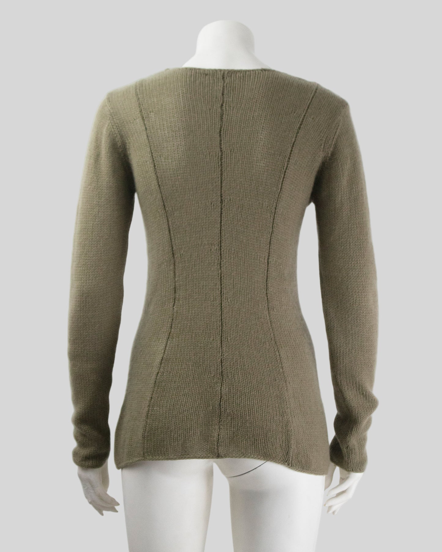 Vintage S/S 1994 Calvin Klein Collection Cashmere Beige/Khaki Knit Jumper / M