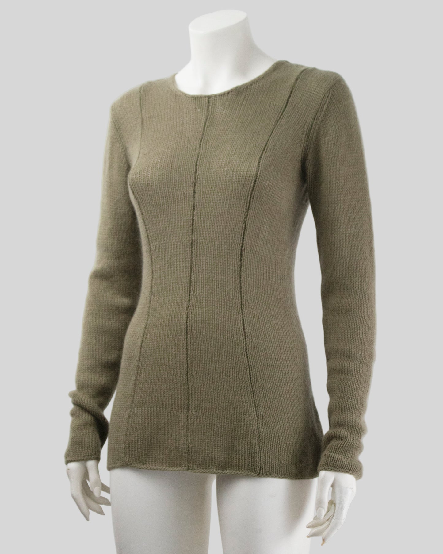 Vintage S/S 1994 Calvin Klein Collection Cashmere Beige/Khaki Knit Jumper / M