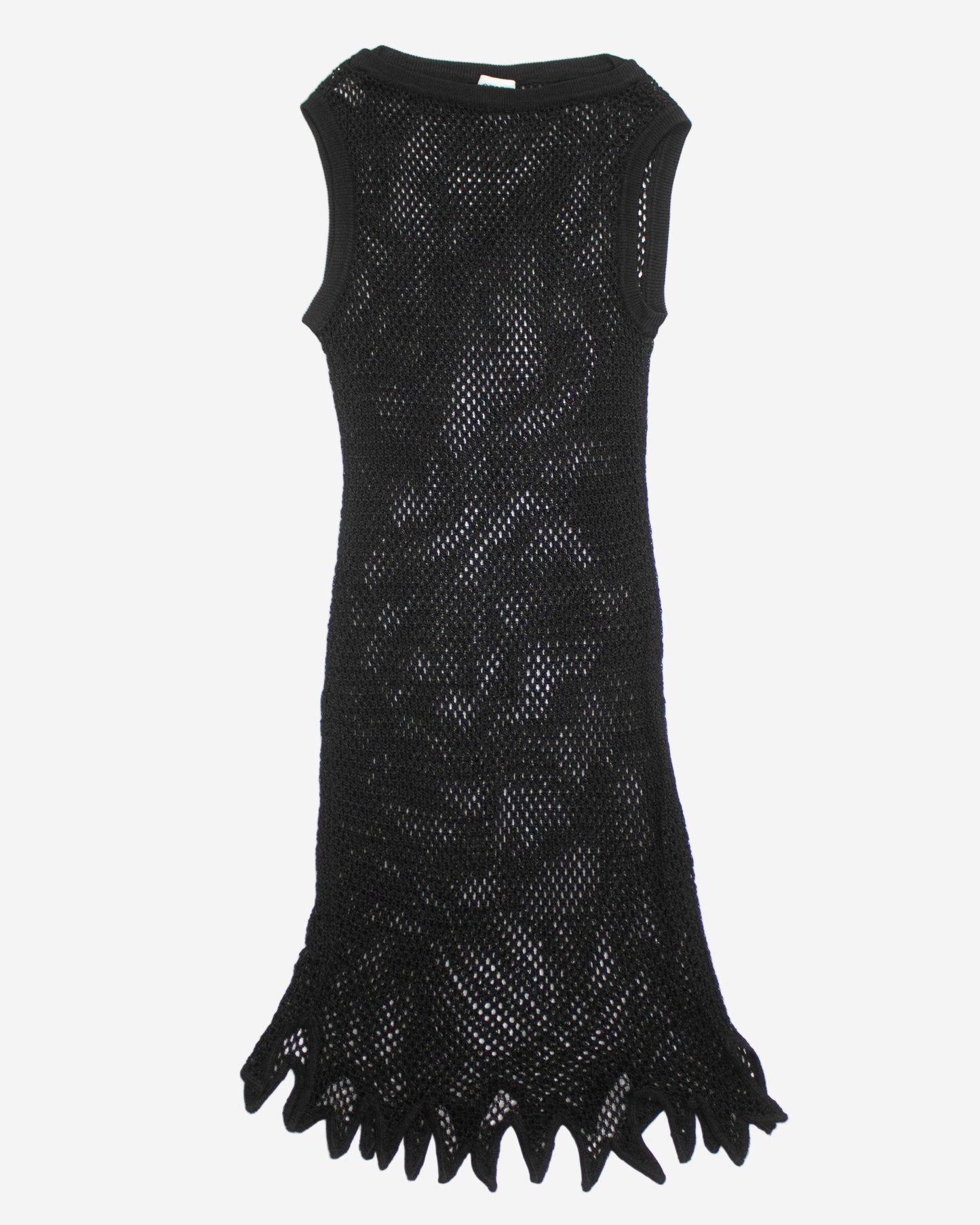Vintage S/S 1994 Rifat Ozbek Runway Spiky Mesh Mini Dress / S