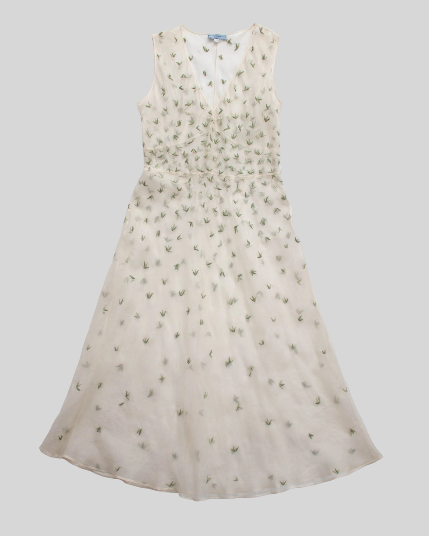 Vintage S/S 1995 Prada Sheer Embroidered Runway Dress / IT 42 (S)