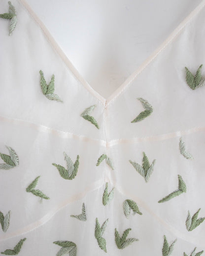 Vintage S/S 1995 Prada Sheer Embroidered Runway Dress / IT 42 (S)